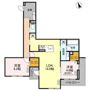 クレール【2階】の間取り