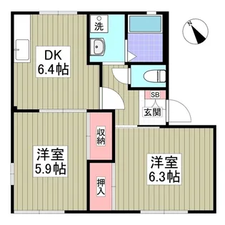 リブレス朝霞B【1階】の間取り