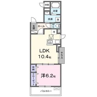 ジーニアス・ラソ【1階】の間取り