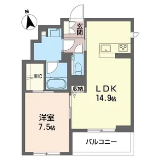 アルバハウス【201号室号室】の間取り