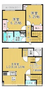 プリムヴェール【1階】の間取り