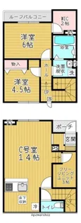 プリムヴェール【1階】の間取り