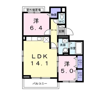 プラシード【3階】の間取り