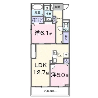 コスモステラス イースト【1階】の間取り