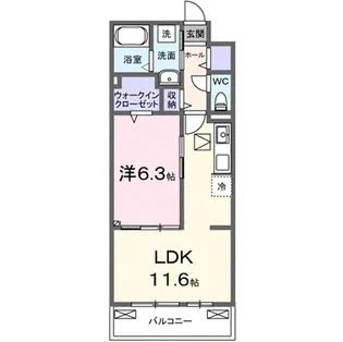 コスモステラス イースト【1階】の間取り