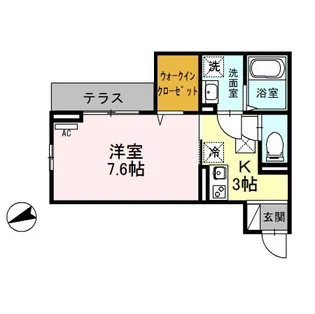 グランディール和光【1階】の間取り
