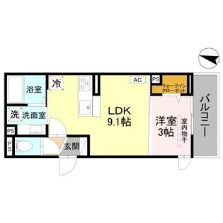 DーSERENO北野【3階】の間取り