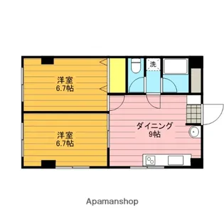 第一荻島ユニティビル【301号室】の間取り