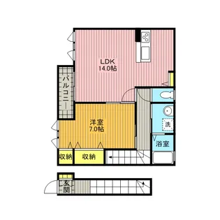 メゾン・ド・リューバコ【202号室号室】の間取り