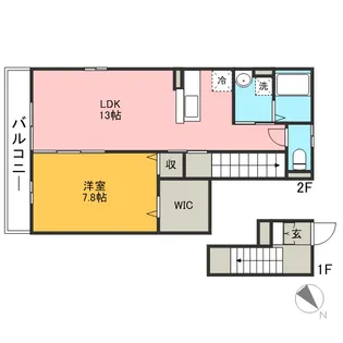サークルレイ喜沢【2階】の間取り