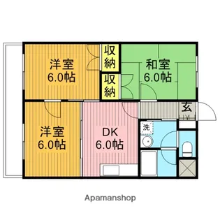 ジャスティムK【3階】の間取り