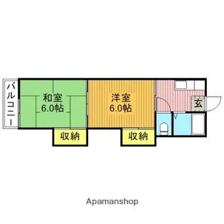 オーシャンハイツ【215号室】の間取り