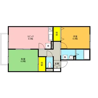 パティオ 弐番館【2階】の間取り