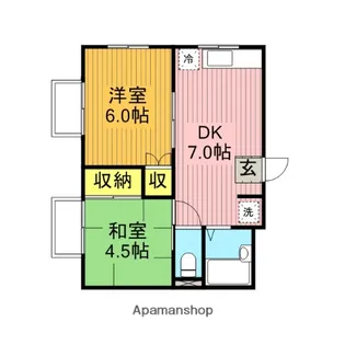 最上ハイツ【2階】の間取り