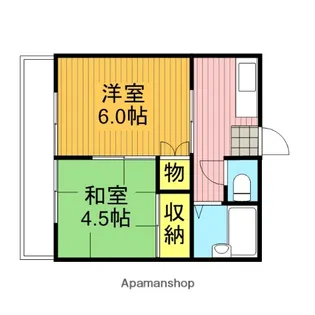 岩瀬ハイツ【203号室】の間取り
