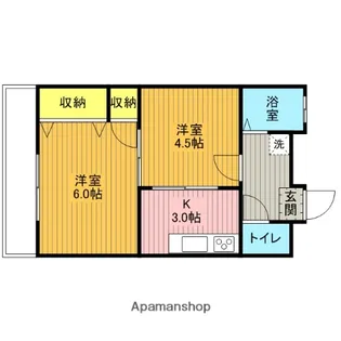 村田ハイツ【3階】の間取り