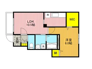 フラッツァ ピア C棟【1階】の間取り