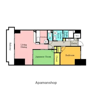 パウロニアビューコート【14階】の間取り