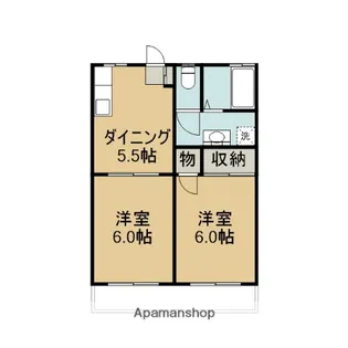 2DKの間取り画像