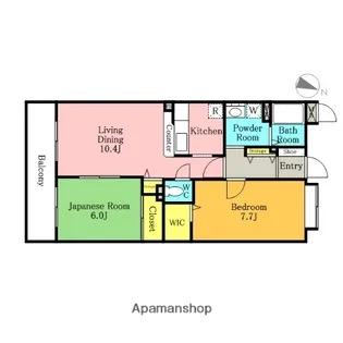 ヴァンテアン【1階】の間取り