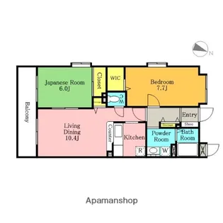 ヴァンテアン【4階】の間取り