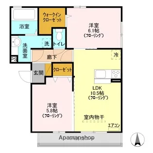 セピアパレス【1階】の間取り