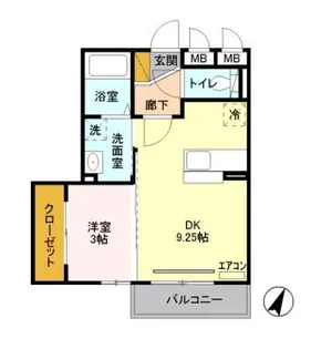 アドラーブル Ⅱ【3階】の間取り