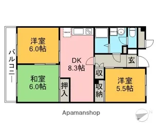 グリーンヴィレッジ東川口【1階】の間取り