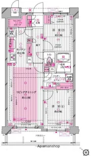 ランドステージ東川口アベニューサイド【2階】の間取り