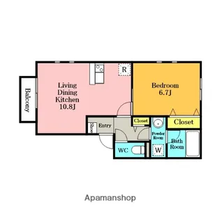 ANETTE【101号室】の間取り