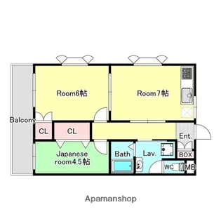 メゾンアトモス【A101号室】の間取り