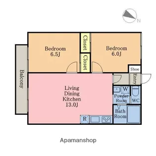 フローラルアイダ【1階】の間取り