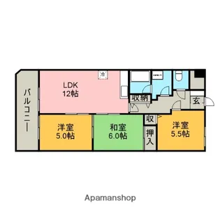 シェリール北原台【4階】の間取り