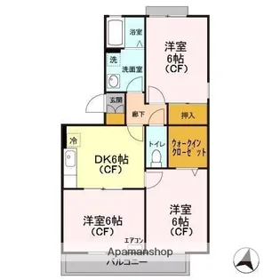 ジュネス【1階】の間取り