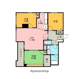 アン・リミエール【1階】の間取り