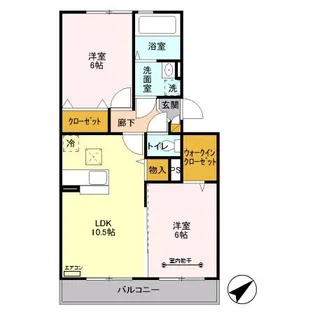 ヒルズガーデン【1階】の間取り