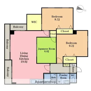 エンリッチFⅤ号【3階】の間取り