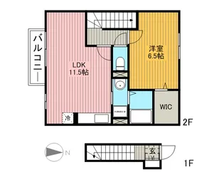 パークハイツ【2階】の間取り