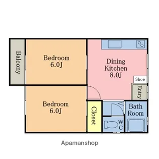 メトロポリタン【206号室】の間取り