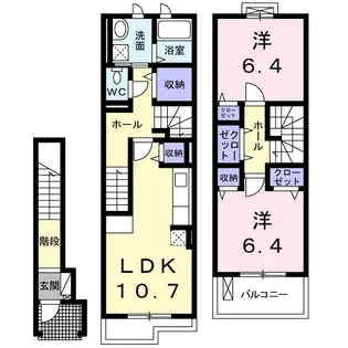 グランド マム【2階】の間取り