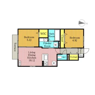 セピアパレス B【1階】の間取り