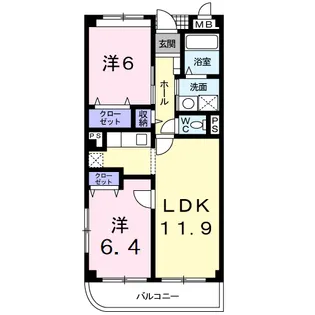 エレガンツァA【2階】の間取り
