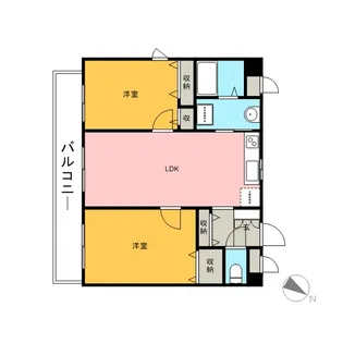 アコモード北原台【1階】の間取り