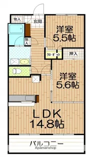 テラス・コンコード【6階】の間取り