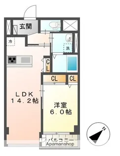 FLEURI【6階】の間取り