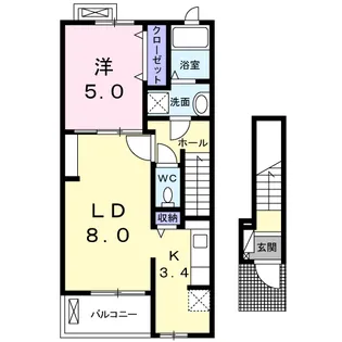 グレイスフル【2階】の間取り