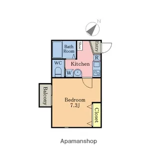 アラン東川口【105号室】の間取り
