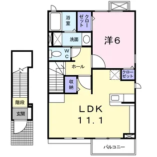 サニーガーデン【2階】の間取り