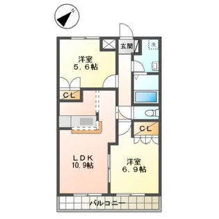 サンコート越谷【1階】の間取り