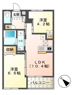 レーベン・ハイム美園Ⅰ【1階】の間取り